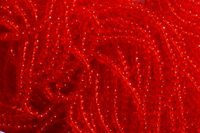 Transparent - Red, Czech 11/0 Seed Beads